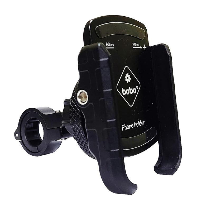 BOBO BM4 PRO Jaw-Grip with Vibration Contoller Waterproof Bike/Motorcycle/Scooter Mobile Phone Holder Mount, Ideal for Maps and GPS Navigation (Black) - Image 1