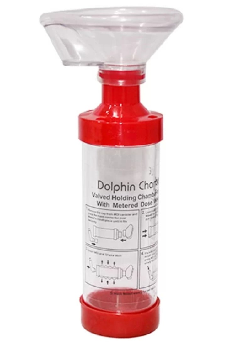 دولفين تشيمبر للأطفال – أداة لتسهيل استخدام بخاخ الاستنشاق – مقاس صغير - Image 2