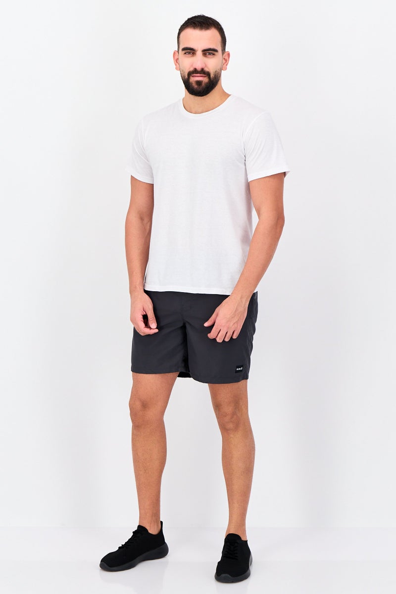 Hurley Men Sportswear Fit Brand Logo Training Shorts, Grey - Image 2