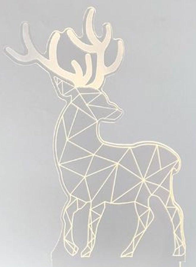 Sika Deer 3D Night Light Table Lamp White/Clear 20.5 x 14.5cm - Image 2