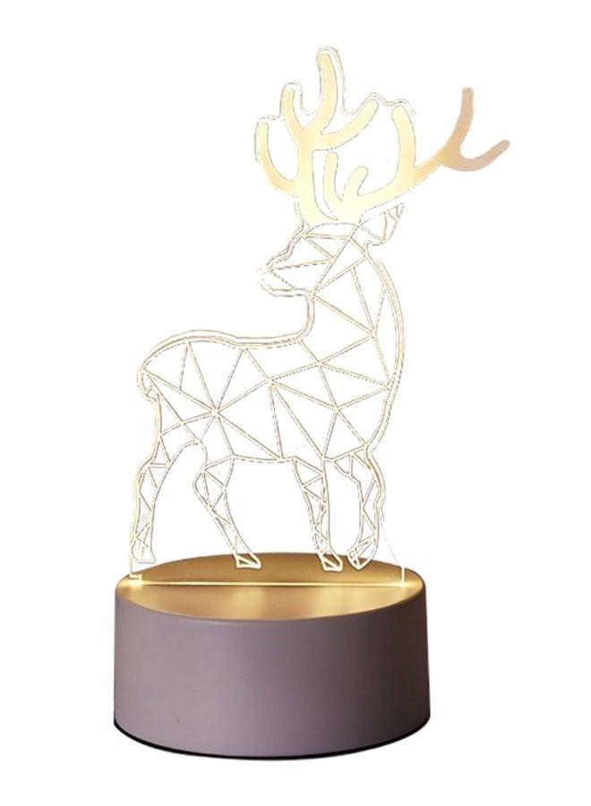 Sika Deer 3D Night Light Table Lamp White/Clear 20.5 x 14.5cm - Image 1