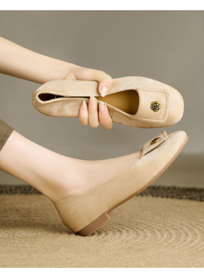 SAFIYA New Chinese Style】saturday Brand 2025 Women's Fashion Flat Shoes, Soft-soled And Comfortable, Women's Shallow Toe Flats - Image 1