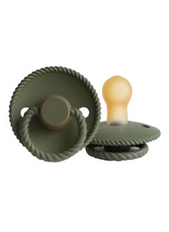 FRIGG Rope Latex Pacifier, 0-6 Months, Size 1 - Olive  - Image 1