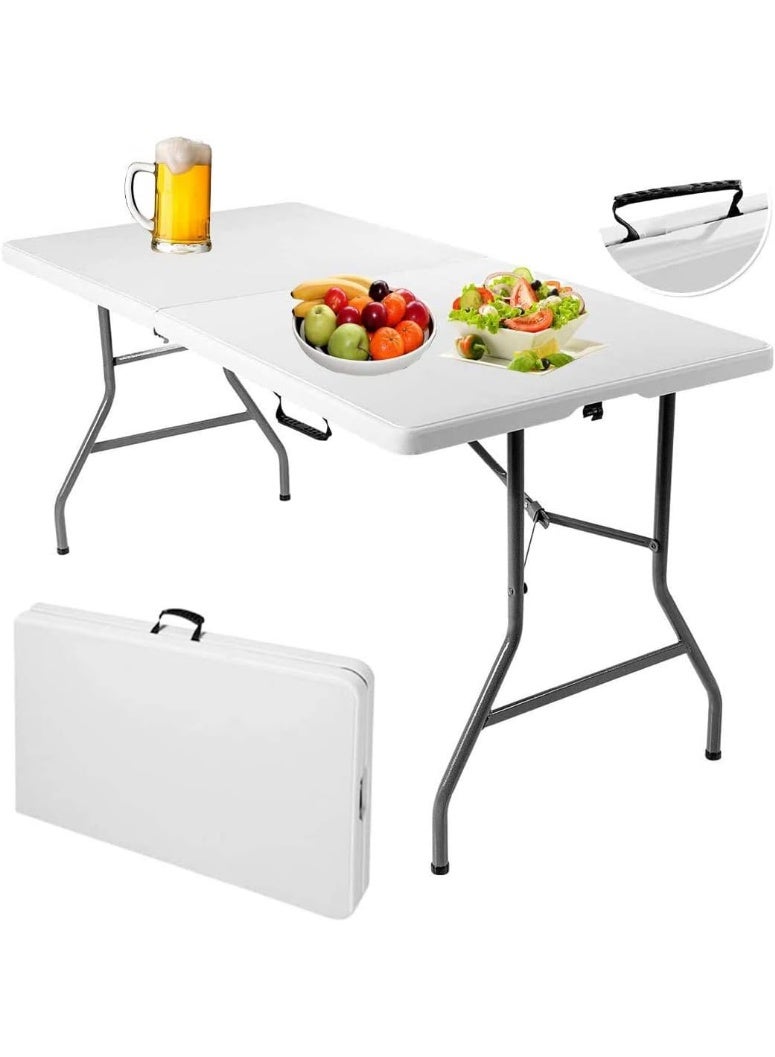 Foldable Portable Table with Carry Handle, Multi-Purpose Camping and Outdoor Table, Heavy-Duty Utility Table for Home, Garden and Events - Image 1