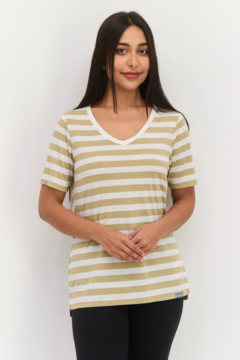 SKECHERS Women Sportswear Fit Short Sleeve Outdoor Top, Multicolor - Image 1