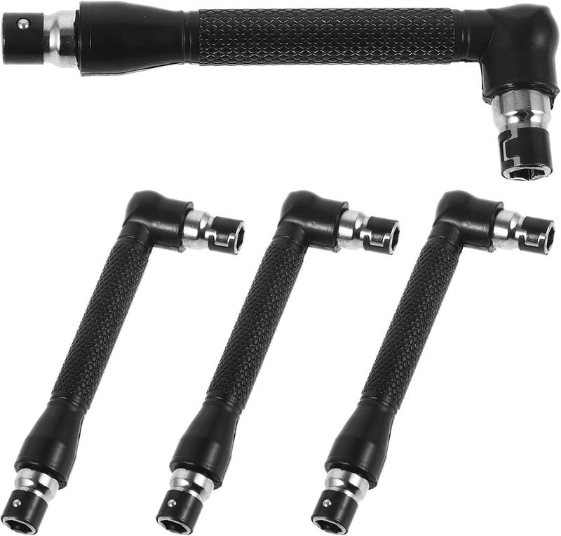 L-shaped Socket Wrench Set 4pcs Double-head Metal Repairing Spanners Portable Hex Socket Screwdriver Tools for Home and Auto Maintenance - Image 1