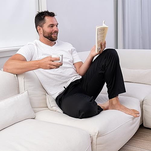 CYZ Mens 100% Cotton Pajama Pants Sleep Lounge Pajamas for Men Woven pj Pants - Image 4
