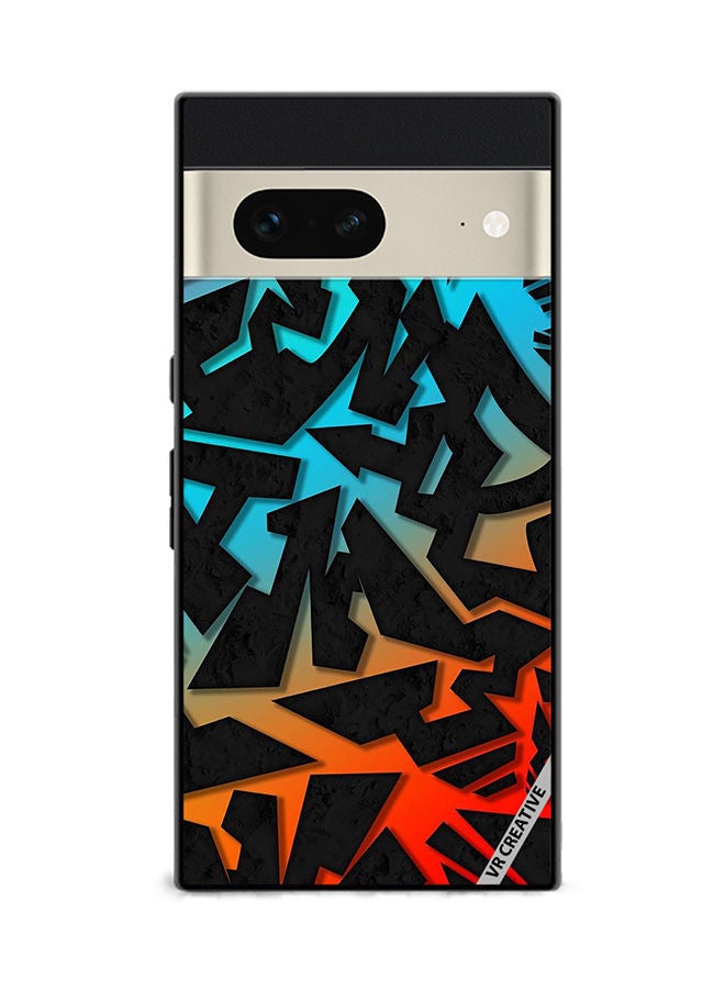 VR CREATIVE غطاء حماية لجهاز جوجل بيكسل 7 بتصميم متعدد الألوان - Image 1