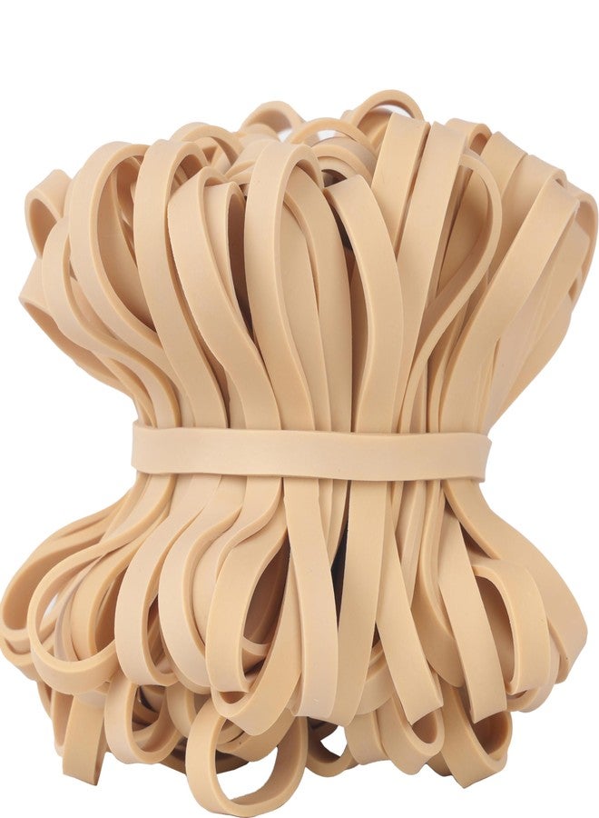 Foshine Rubber Bands Size #64, Elastic band beige size 64 rubber band 110 pcs wide rubber bands for office supplies(3 1/2" x 1/4") - Image 4