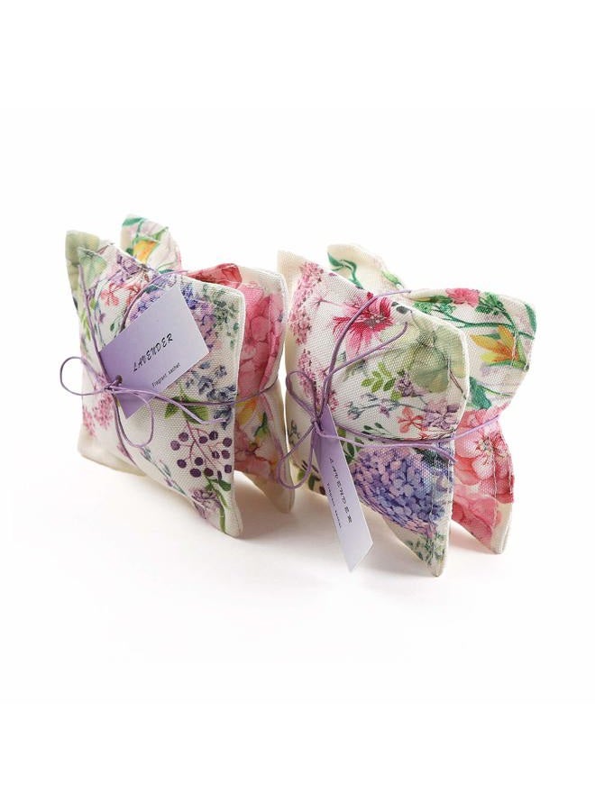 AUCUDA 4 Packs Lavender Scented Sachet Bags for Drawers and Closets, Potpourri Packets for Women Clothes, Handcraft Wedding Fragrance Mesh Pillow Summer, Bedroom Indoor Organza Fresheners Dried. - Image 1