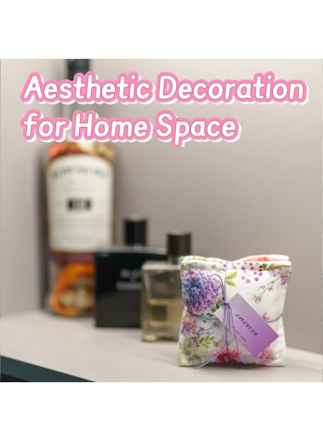 AUCUDA 4 Packs Lavender Scented Sachet Bags for Drawers and Closets, Potpourri Packets for Women Clothes, Handcraft Wedding Fragrance Mesh Pillow Summer, Bedroom Indoor Organza Fresheners Dried. - Image 5