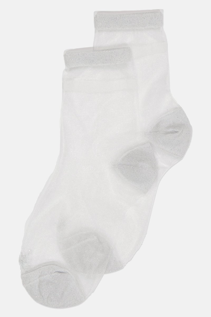 PUMA Women Textured Socks, Silver