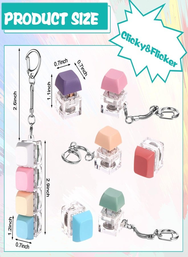 Oppaxf 7 Pcs Fidget Keychain Decompression Toys, Clicker Finger Stress Relief, Gift to Pass The Boring Time - Image 2