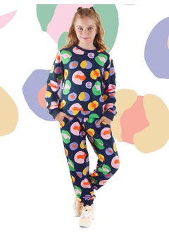Mshb&G Colorful Navy Blue Girls Tracksuit  - Image 1