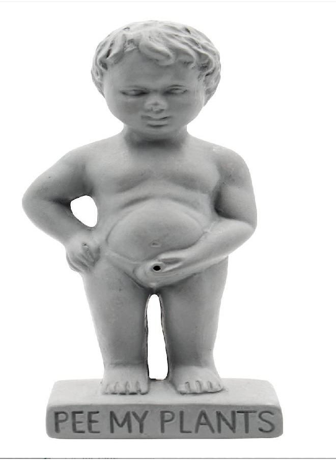 NPW - NPW-USA Plant Life Pee My Plants, Garden Statue, Color-Stone - Image 1