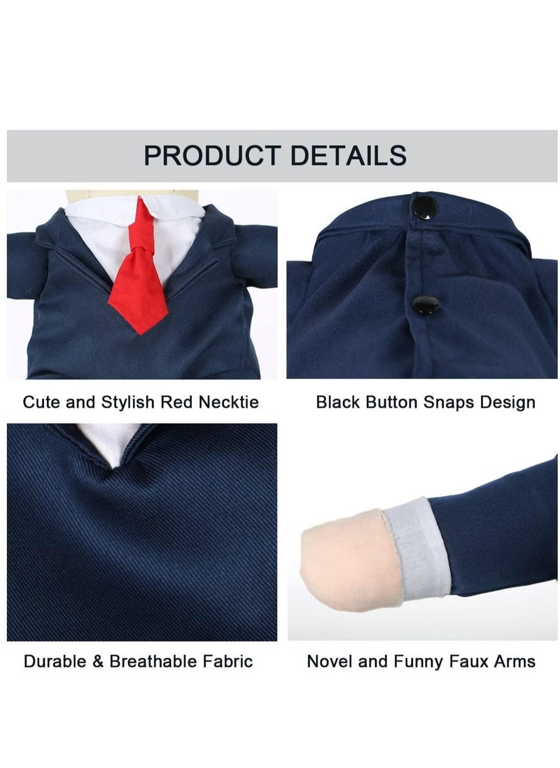 Dog Tuxedo Pet Clothes Puppy Shirt with Red Necktie Dog Formal Suit Party Costume Prince Wedding Attire  Dog Birthday  Costumes  Dog Outfit for Small Medium Dogs Cats - Image 5