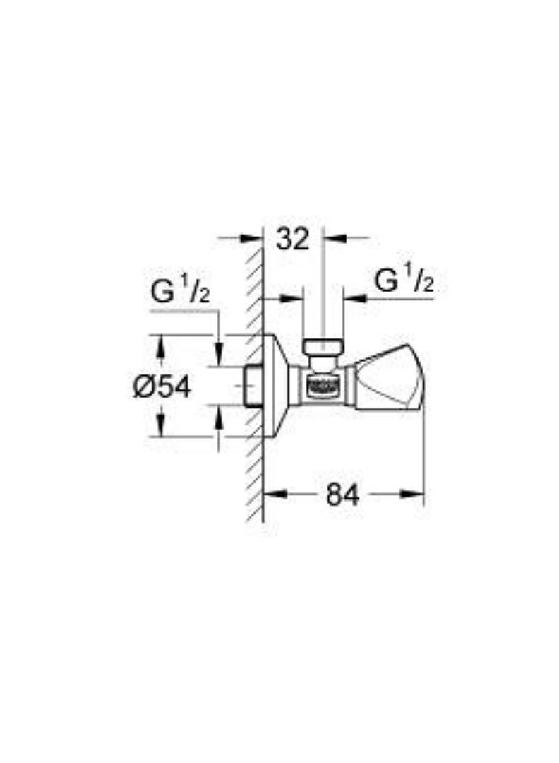 Grohe Grohe Angle Valve 22940000 Premium Chrome Bathroom Fixture - Image 3