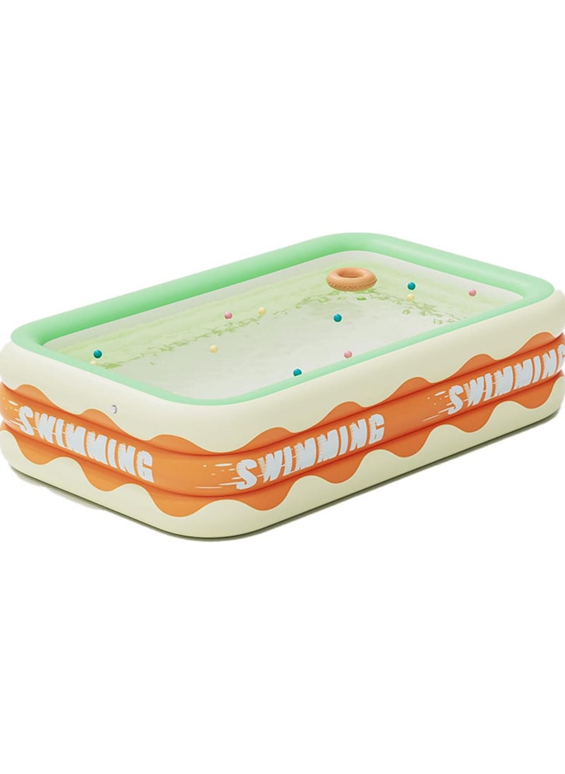 AUTOYSUR Inflatable Swimming Pool for Kids and Adults, Thickened Blow Up Family Swimming Kiddie Pool for Garden, Backyard, Family Summer Water Part  - Image 1