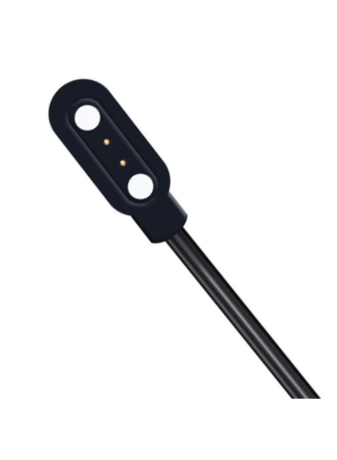 كابل شحن مغناطيسي للساعات الذكية، سلك شحن USB سريع، تصميم خفيف الوزن وسهل الحمل، سلك متين من مادة ABS و PVC، تيار ثابت وحماية من الحمل الزائد - أسود - Image 3