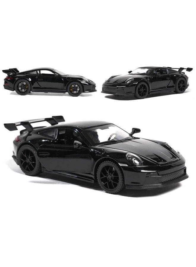 Wembley Pull Back Die-cast Model Car 1:32 Scale Metal Toy Vehicle with Openable Doors & Light Engine Sound - Realistic Collectible for Boys Kids 3+ Years & Above - Black - Image 1