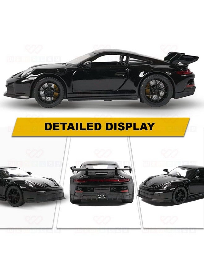 Wembley Pull Back Die-cast Model Car 1:32 Scale Metal Toy Vehicle with Openable Doors & Light Engine Sound - Realistic Collectible for Boys Kids 3+ Years & Above - Black - Image 3
