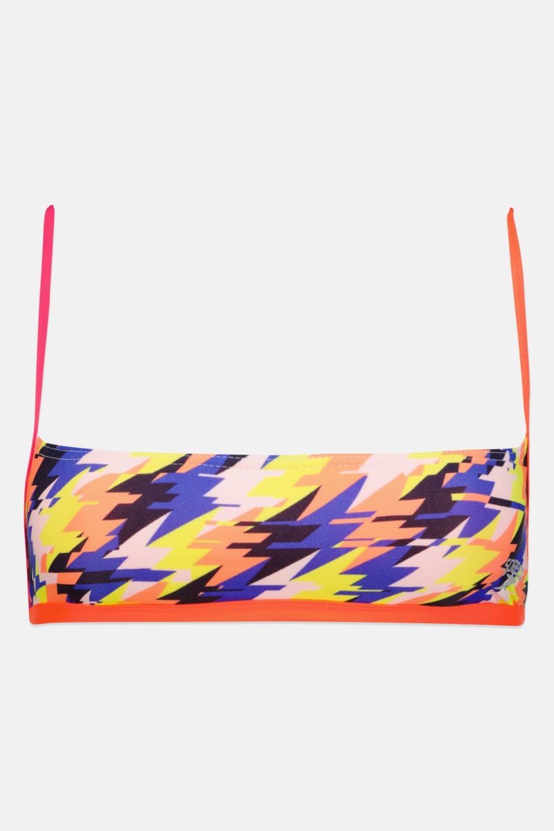 speedo Women Non Padded X-back Bikini Top, Multicolor - Image 2