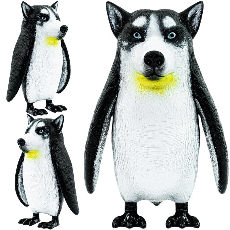 Randimals Penguin & Husky Dog Hybrid Realistic Animal Toys - Unique Mix of Safari Toys & Farm Animals Small Figurines - P-Dawg Mini Figures for Kids & Kidults - Image 1