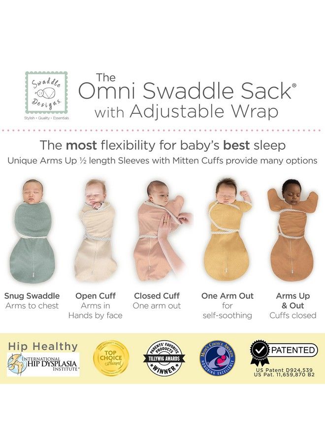 SwaddleDesigns 6 Way Omni Swaddle Sack For Newborn With Wrap & Arms Up Sleeves & Mitten Cuffs Easy Transition Better Sleep For Baby Boys & Girls Heathered Gray Hello World Small 0 3 Months  - Image 5