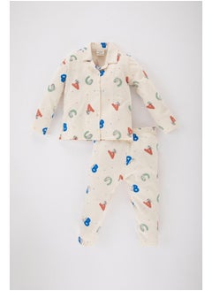 Babyboy Regular Fit Shirt Neck Long Sleeve Knitted Pyjamas - 2 Pieces