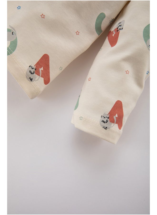 DeFacto - Babyboy Regular Fit Shirt Neck Long Sleeve Knitted Pyjamas - 2 Pieces - Image 1