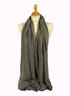 Perfectory PERFECTORY Women Lightweight Solid Chiffon Hijab Shawl Soft Premium Abaya Shawl Wrap Scarves, Long Bridal Hijab Scarf- Pearl Grey  - Image 1
