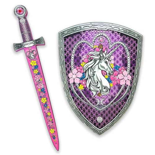 Liontouch Unicorn Princess Set for Girls 36 Years Medieval Style Toy Sword Shield for Pretend Play for Toddlers with Gemstones Safe Durable Foam Accessories for Royal Dress Up Costumes - Image 1