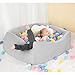 UHAPPYEE Square Foam Ball Pit for Toddler35x35x12 Soft Ball Pit Pool with Removable Cover Indoor Memory Sponge Ball Playpen Without Balls Light Grey - Image 4