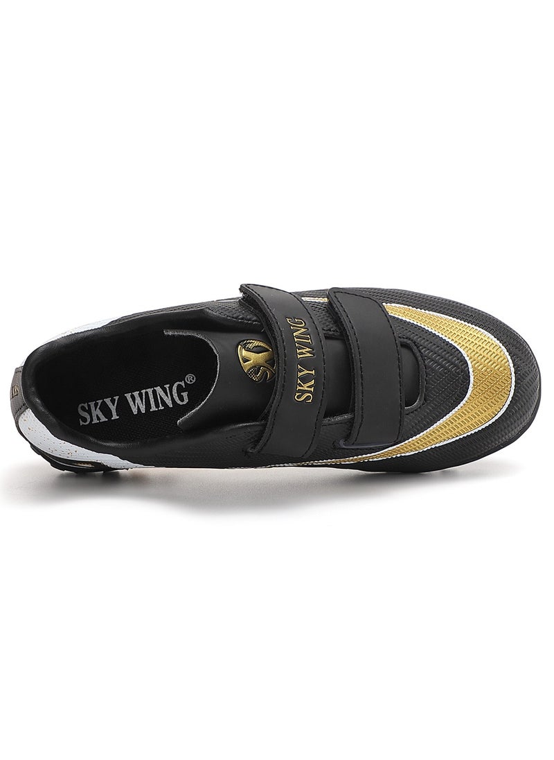 جناح السماء - حذاء كرة قدم SKY WING للأولاد والبنات بنعل IC أو IN بحلقة وخطاف وحلقة مناسب للأطفال من الجنسين للاستخدام الداخلي والخارجي ومناسب للأطفال الصغار والكبار - Image 1