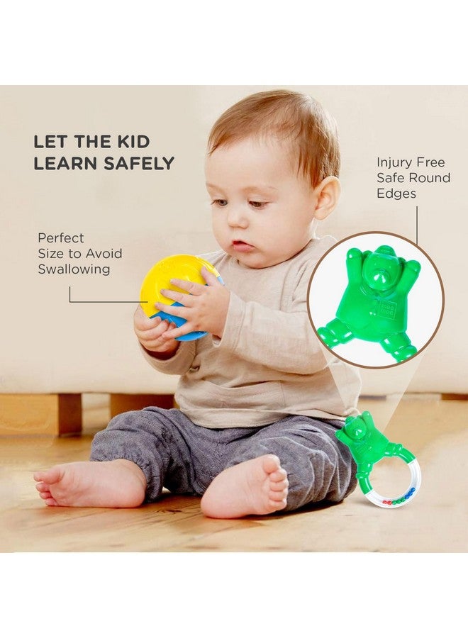 Mee Mee BPA Free Baby Rattles Set, Rattle Gift Set, Made of Food Grade Plastic, Grab Rattles and Soothing Teethers for Babies & Infants, Early Age Toys for Kids, Girls & Boys (Pack of 5, Multicolor) - Image 3