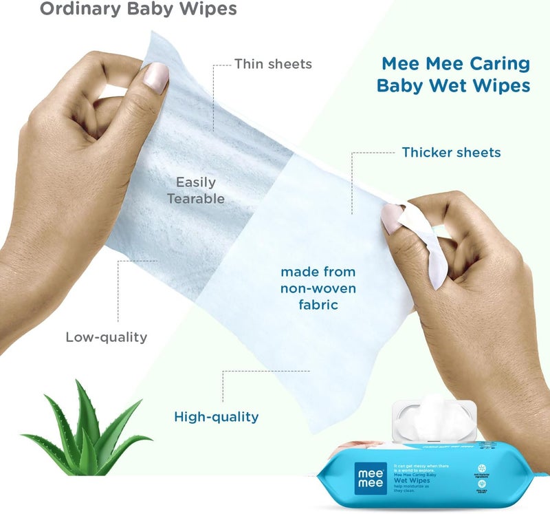 Mee Mee Soft Gentle Baby Wet Wipes (72 Wipes) Pack of 6 - Image 2