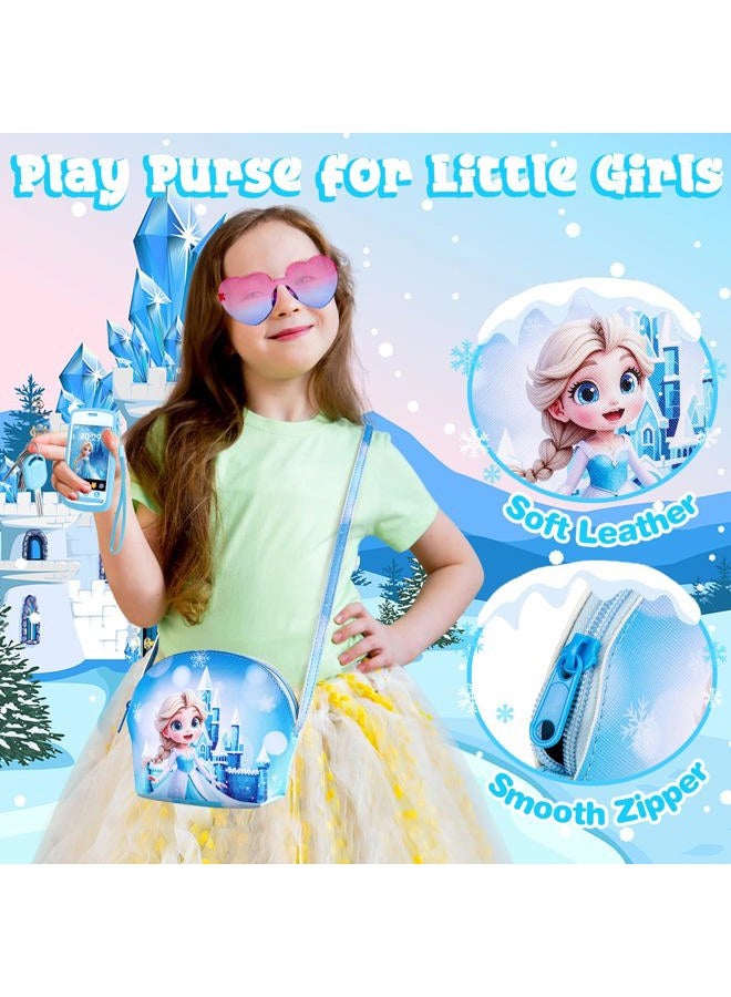 TSDATOWR Play Purse for Little Girls, Toddler Kids Toy Purse with Accessories, Pretend Play Makeup Set, Crossbody Bag, Wallet, Fake Keys, Birthday Christmas Princess Gifts Toys for Girls Ages 3 4 5 6 Year Old - Image 2