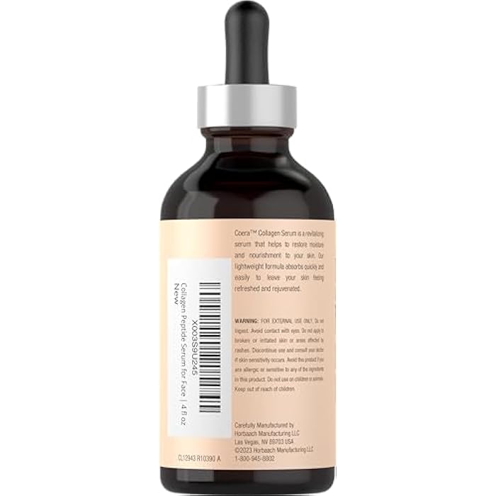 Coera Collagen Peptides | 4 fl oz | Face Serum with Verisol | Professional Strength Formula for Women | Free of Parabens, SLS, & Fragrances | Packaging May Vary - Image 3