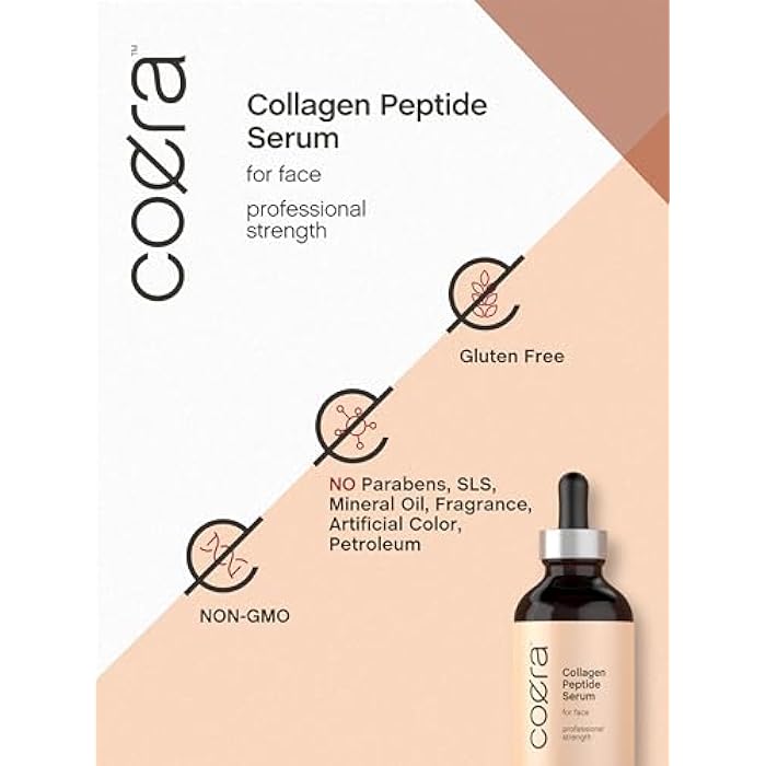 Coera Collagen Peptides | 4 fl oz | Face Serum with Verisol | Professional Strength Formula for Women | Free of Parabens, SLS, & Fragrances | Packaging May Vary - Image 5