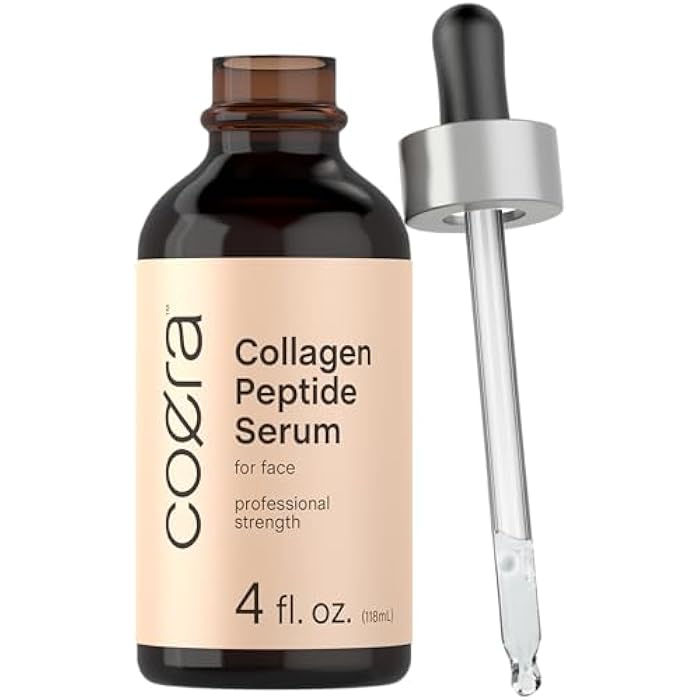 Coera Collagen Peptides | 4 fl oz | Face Serum with Verisol | Professional Strength Formula for Women | Free of Parabens, SLS, & Fragrances | Packaging May Vary - Image 1