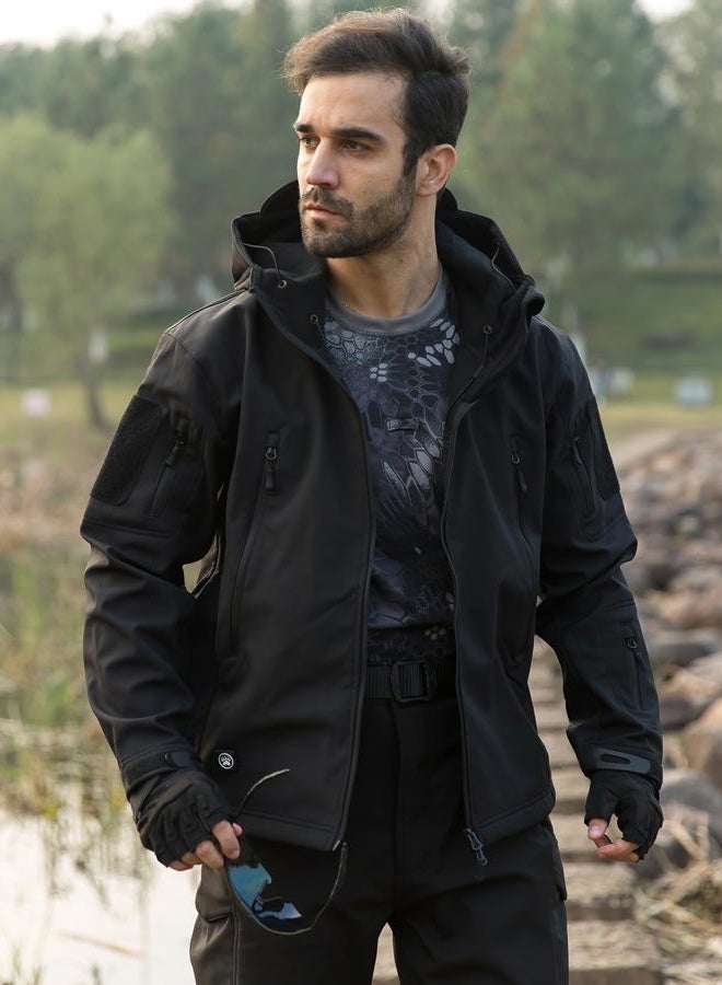 ReFire Gear Men's Army Special Ops Military Tactical Jacket Softshell Fleece Hooded Outdoor Coat - Image 3