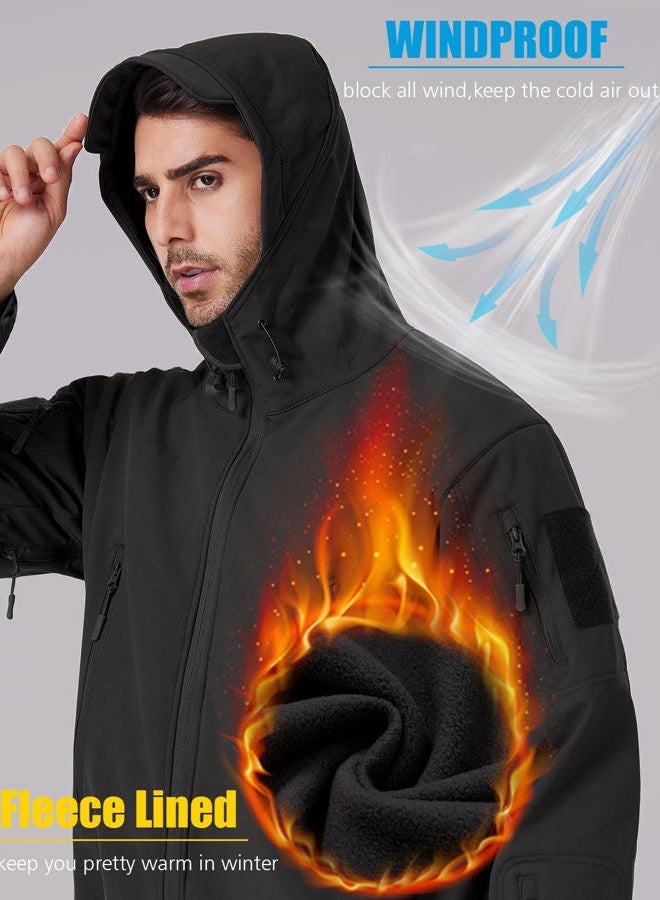 ReFire Gear Men's Army Special Ops Military Tactical Jacket Softshell Fleece Hooded Outdoor Coat - Image 4