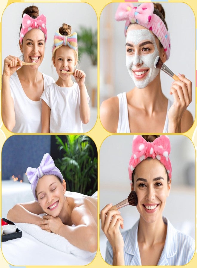 مولين مجموعة مولين من 24 قطعة من عصابات الرأس النسائية المزينة بفيونكة، قابلة للتعديل، للعناية بالبشرة، مصنوعة من الصوف المرجاني الناعم، مثالية لغسل الوجه والاستحمام واليوغا وغيرها. - Image 4