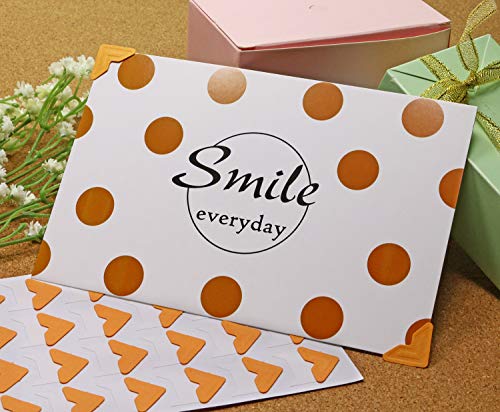 Penta Angel 16 Sheets 8 Colors Photo Corner Stickers Holder Protectors Self Adhesive Photo Mounting Corner Stickers Picture Corners for DIY Scrapbooking Photo Album Personal Journal Diary, 384 Count - Image 4