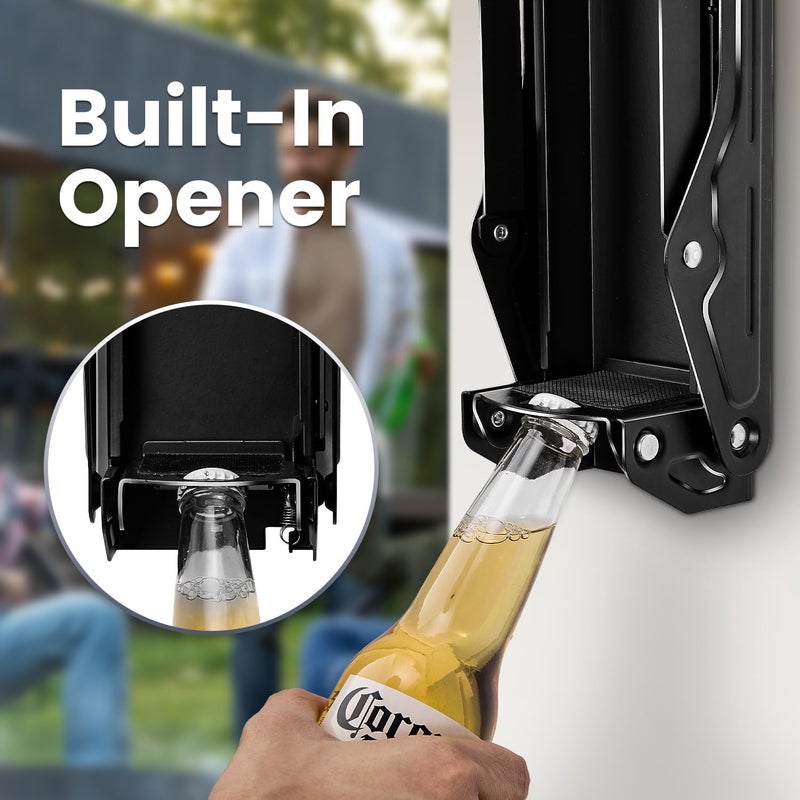 KOTTO Can Crusher - Wall Mounted Can Crushers for Recycling - with Auto-Drop System -Built-in Bottle Opener-Crushes 8-16oz Cans-Includes Kitchen Storage Bag-Heavy Duty Can Crusher for Home Use-Black - Image 4