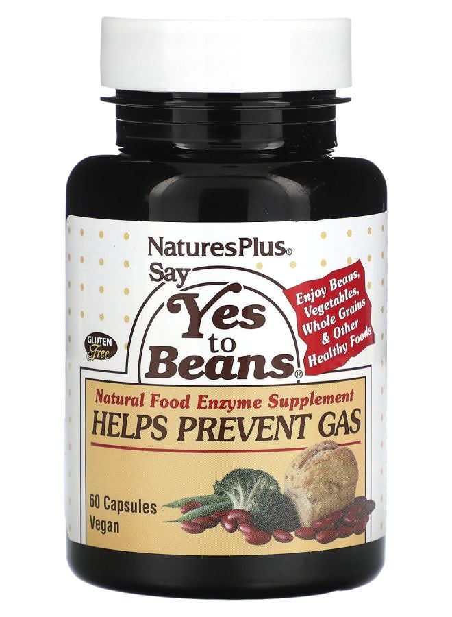 NaturesPlus Say Yes to Beans 60 Vegan Capsules - Image 1