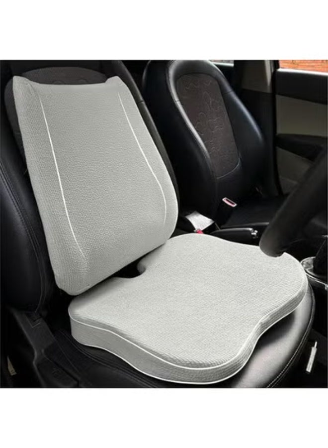 وسادة دعم أسفل الظهر بفوم ميموري – مسند طبي مريح للسيارة – تصميم عملي موفر للمساحة ومثالي لتخفيف آلام الظهر - Image 1