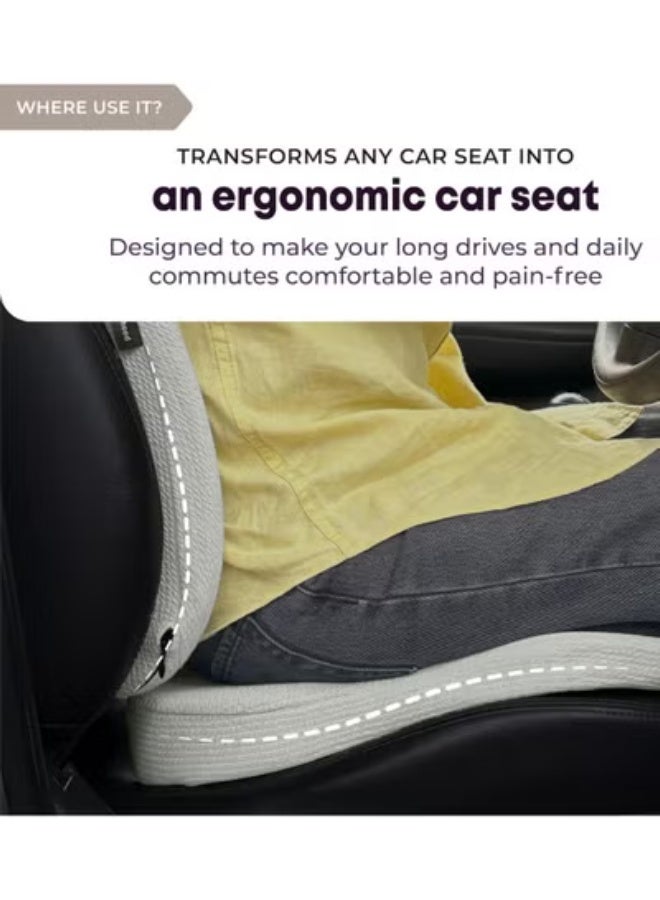 وسادة دعم أسفل الظهر بفوم ميموري – مسند طبي مريح للسيارة – تصميم عملي موفر للمساحة ومثالي لتخفيف آلام الظهر - Image 2