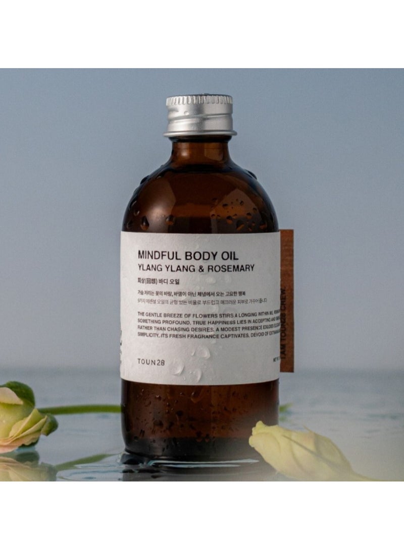 TOUN28 Mindful Body Oil Ylang Ylang & Rosemary Scent for Energy, Joy & Clarity, Lightweight & Non-Greasy, Vegan Formula, Korean Body Care for All Skin Types, 100h - Image 1