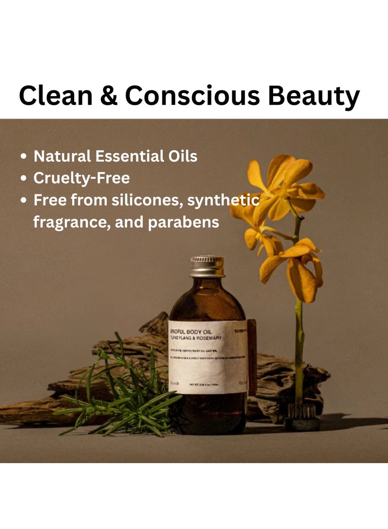 TOUN28 Mindful Body Oil Ylang Ylang & Rosemary Scent for Energy, Joy & Clarity, Lightweight & Non-Greasy, Vegan Formula, Korean Body Care for All Skin Types, 100h - Image 4